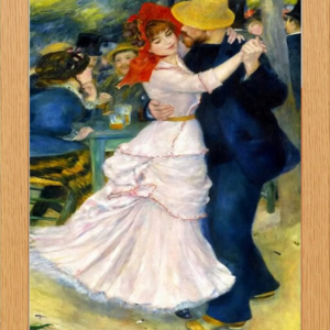 FRENCH IMPRESSIONIST PRINT IN GLASS FRONTED 10" X 13.5" WOODEN FRAME