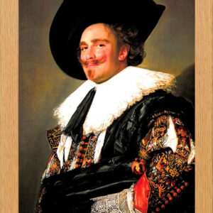 THE LAUGHING CAVALIER BY FRANS HALS PRINT IN GLASS FRONTED 10" X 13.5" FRAME