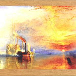 FIGHTING TEMERAIRE WILLIAM TURNER PRINT IN GLASS FRONTED 10" X 13.5" FRAME